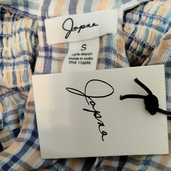 NWT Japna Halter top Blue Orange White Striped small - Picture 7 of 8